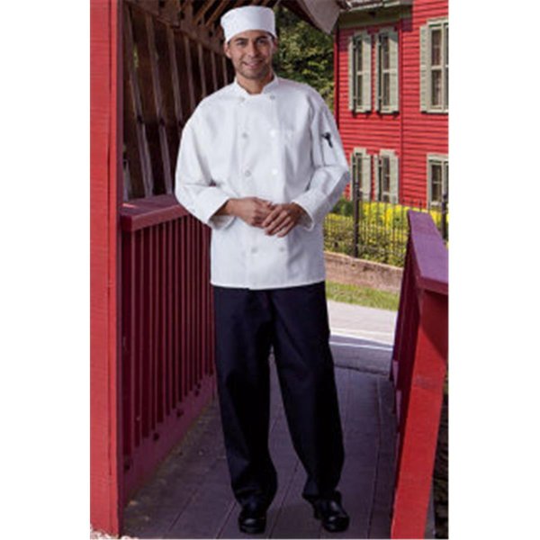 Nathan Caleb Extra Large Classic With Mesh Chef Coat in White NA2078473